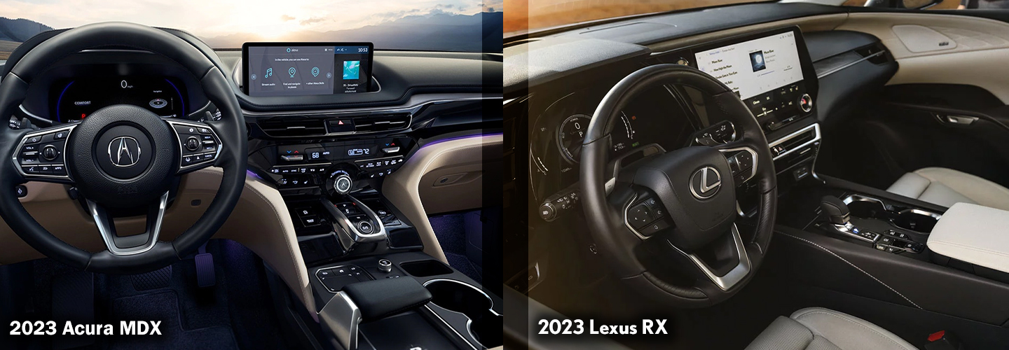 2023 Acura MDX vs. Lexus RX interior