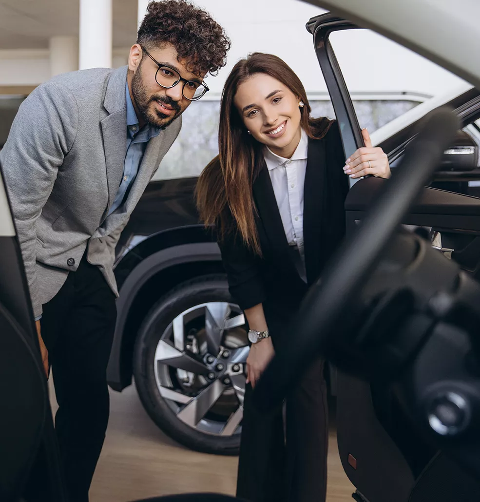 checking out a new car