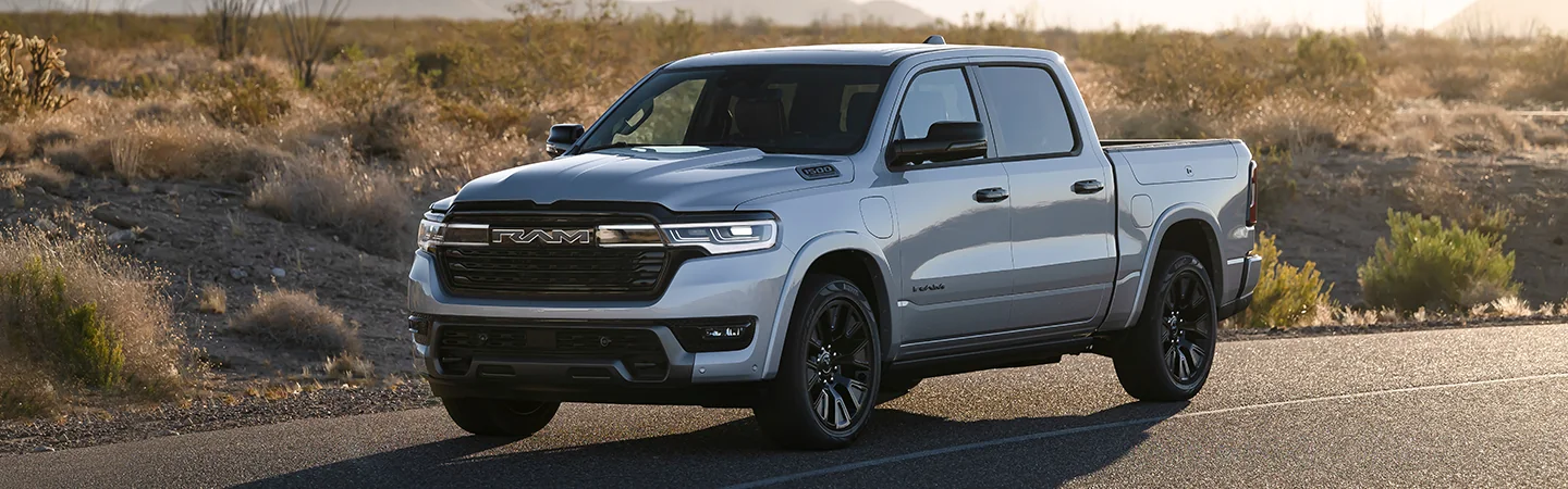 2025 RAM 1500 Specs color grey and front view