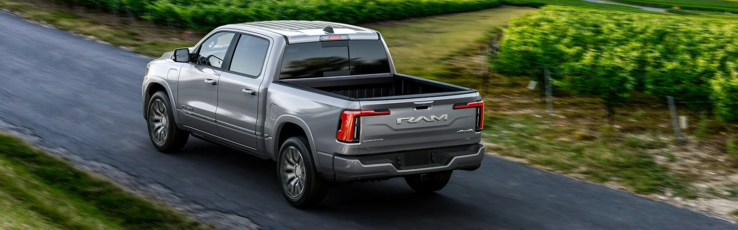 2025 RAM 1500 Specs color grey and back view