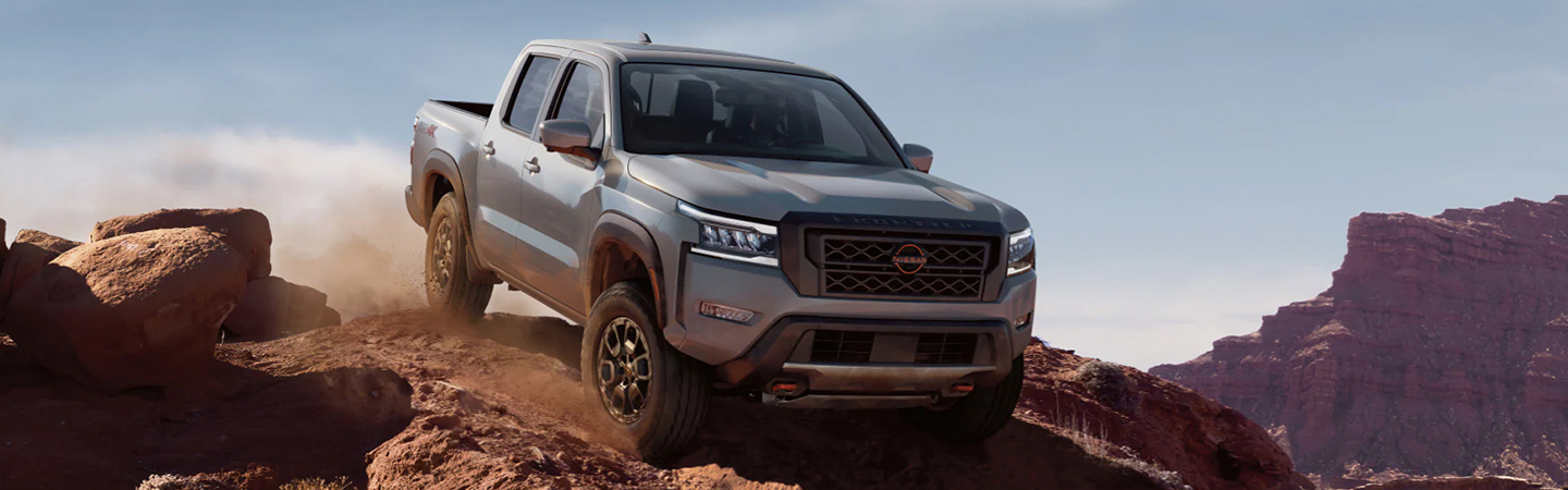 2023 Nissan Frontier silver frontview