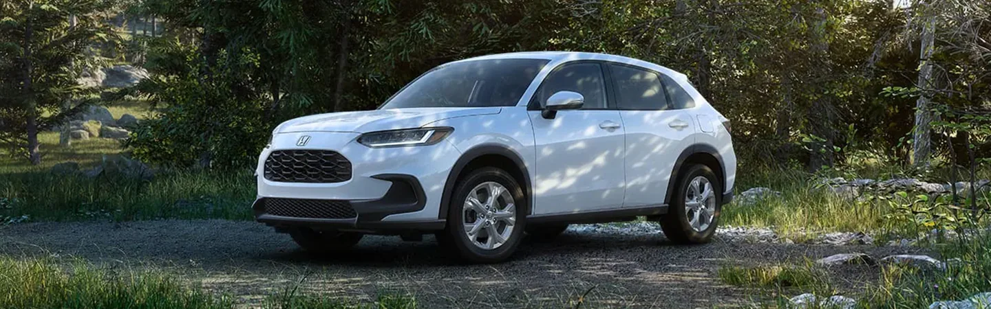 2025 Honda HR-V Compact SUV white color and side view