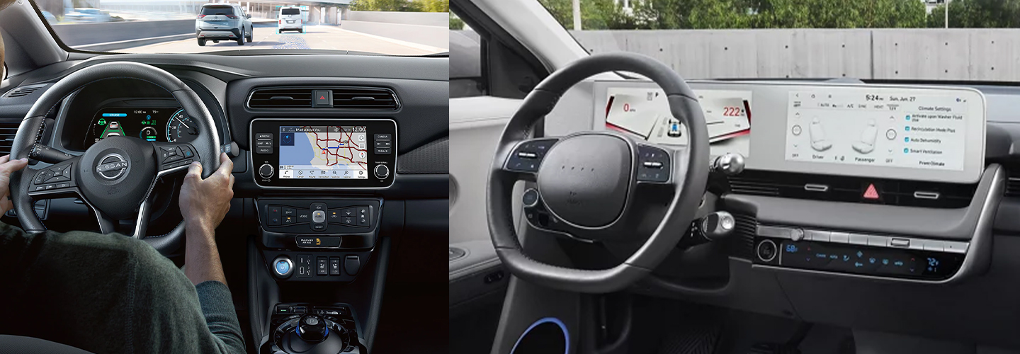 2024 Nissan Leaf vs Hyundai IONIQ 5 interiorimage