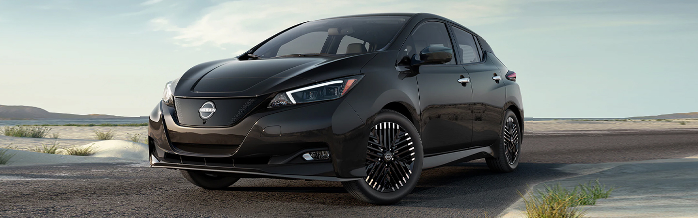 2024 Nissan Leaf vs Hyundai IONIQ 5 black sideview