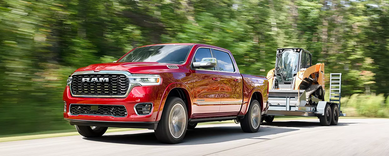 RAM Truck towing a trailer