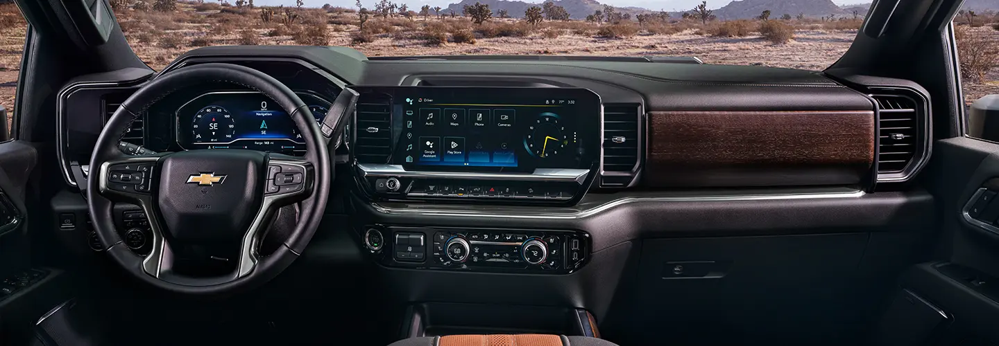 2024 Chevrolet Silverado vs Ford F-150 interior image