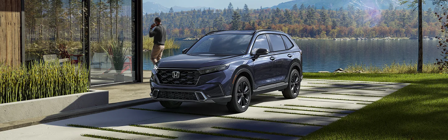 a blue 2026 Honda CR-V Hybrid Sport