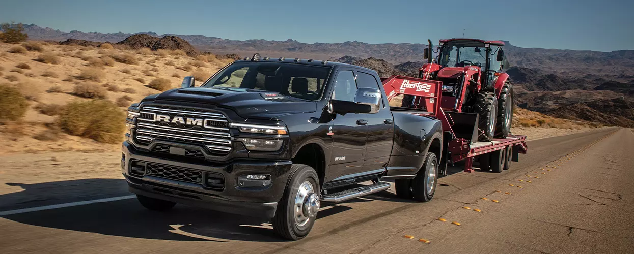 RAM Truck towing a trailer