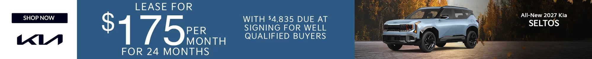 Lease for $175 per Month for 24 Months with $4,835 Due at Signing