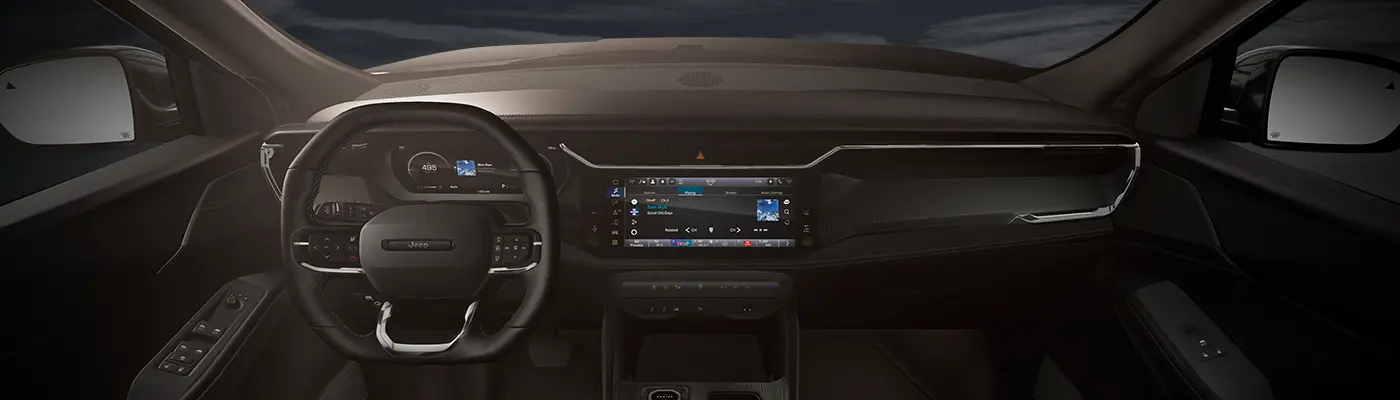 inside dash of new Jeep Cherokee