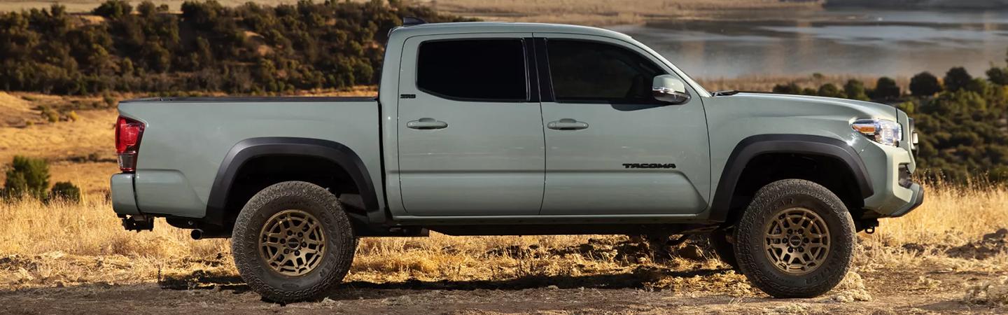 gray Toyota truck in profile