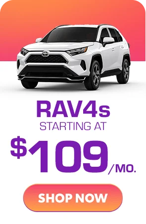 Toyota RAV4s starting at $109