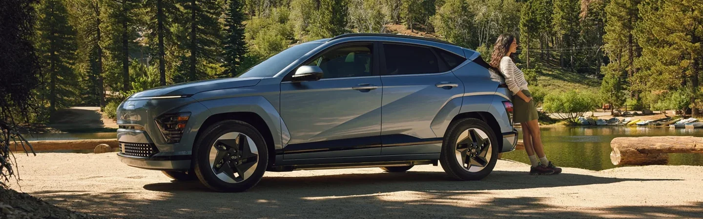 blue 2025 Hyundai Kona Electric SE