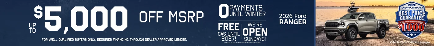 Up to $5,000 Off No Payments Until Winter!