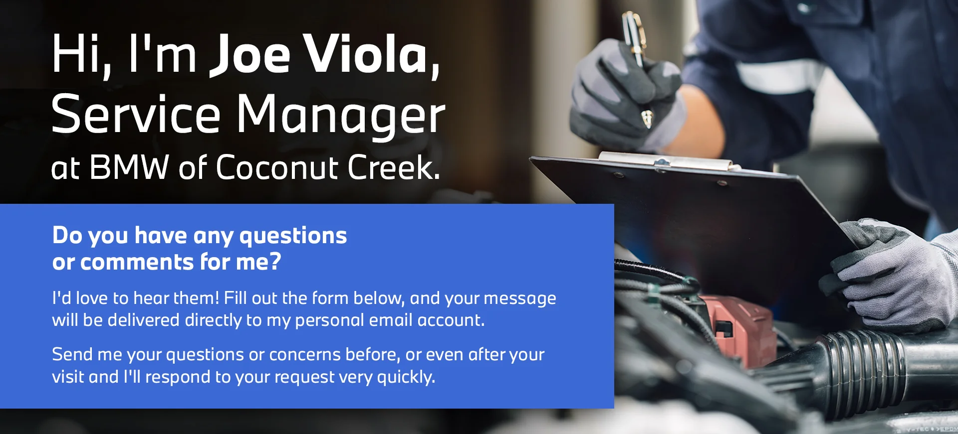 Talk to the service manager