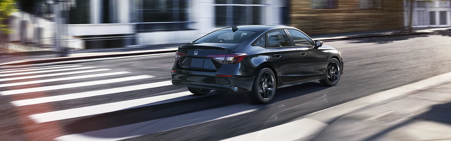 rear view of a black 2026 Honda Civic LX