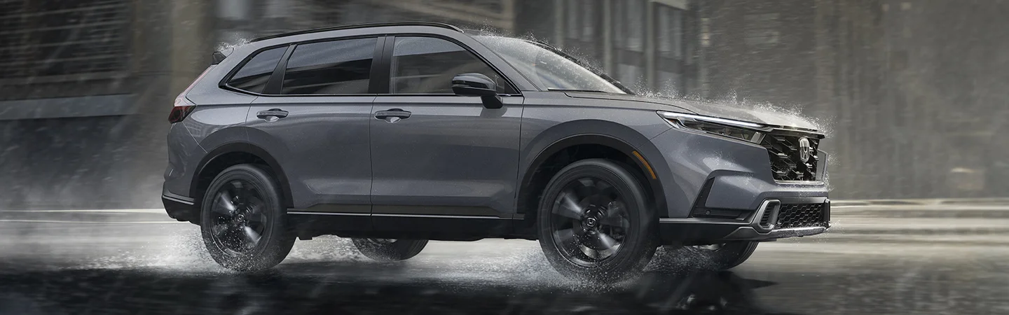 silver 2026 Honda CR-V in the rain