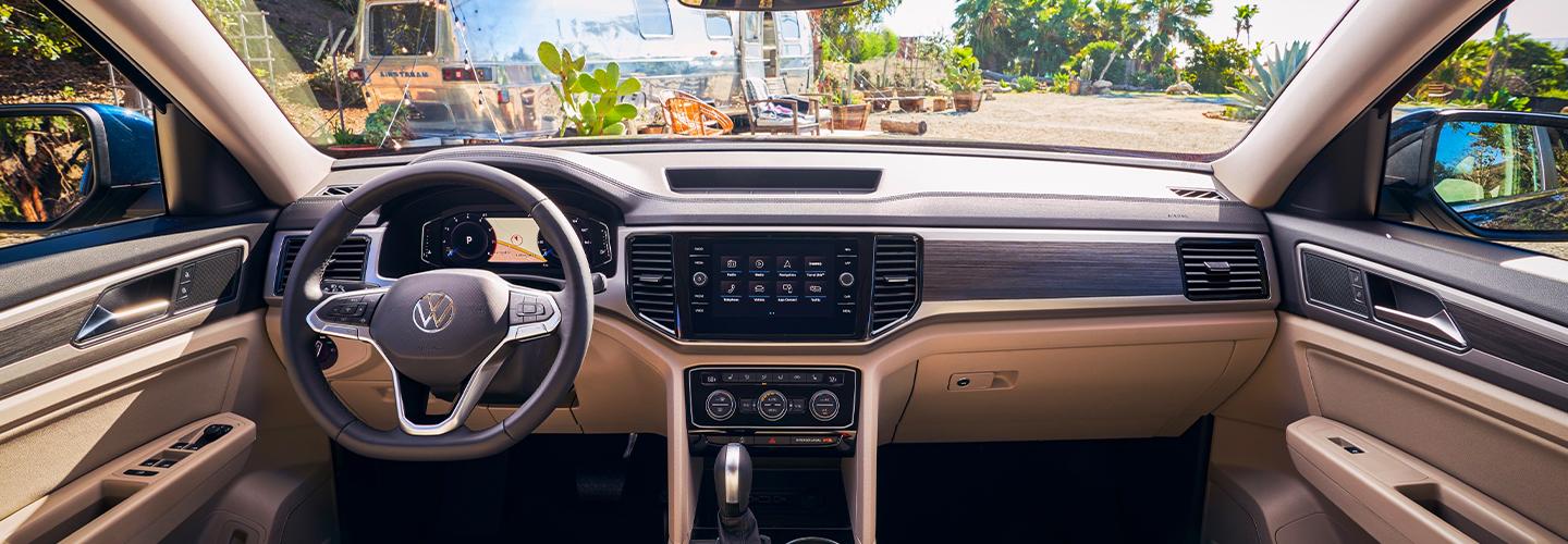 View of inside the 2021 Volkswagen Atlas