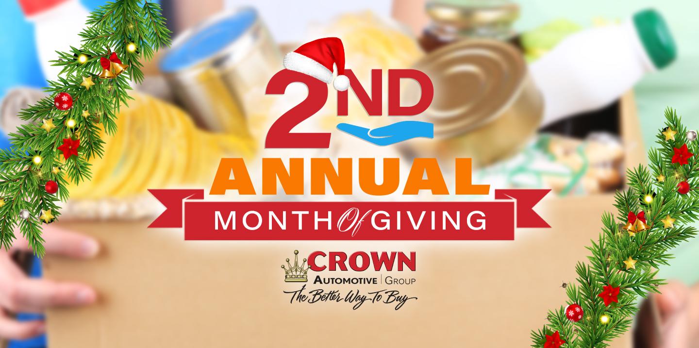 2nd Annual Month of Giving - With Crown Automotive Group