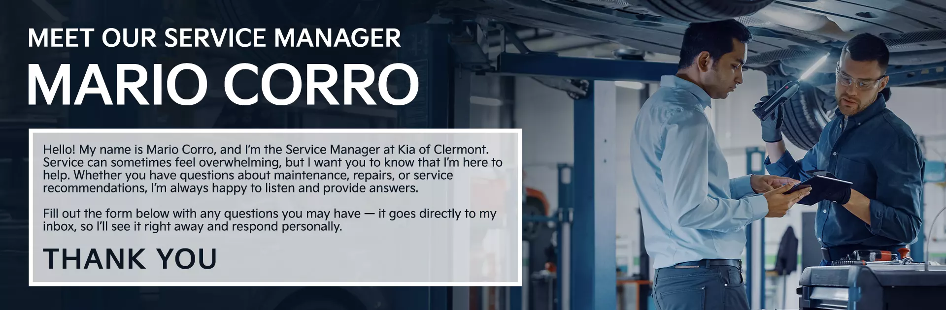 Meet our service manager | Mario Corro