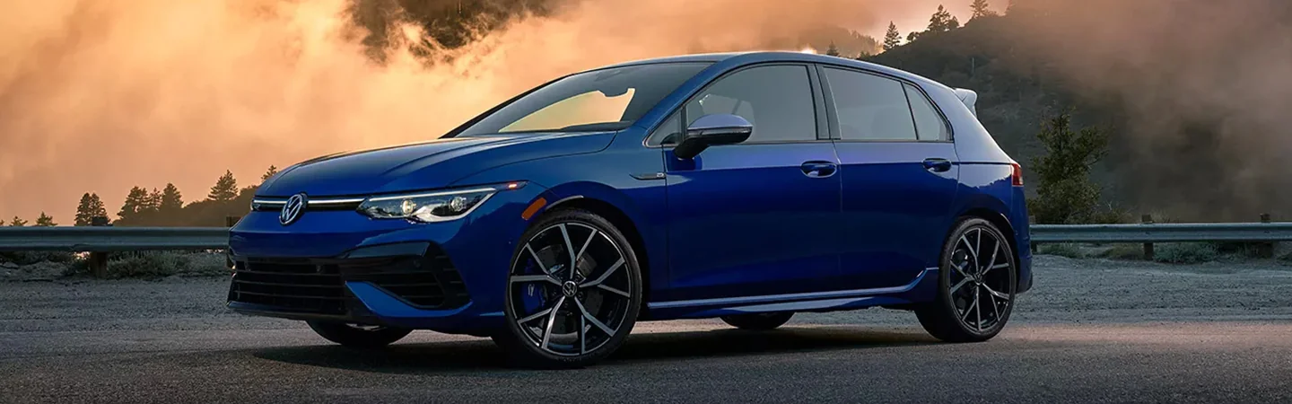 driver side view of a 2024 Volkswagen Golf R