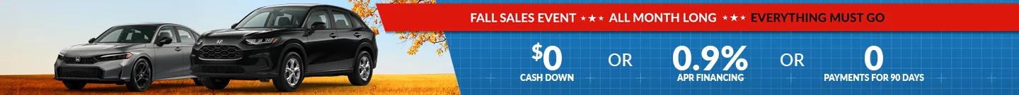 Fall sales event all month long