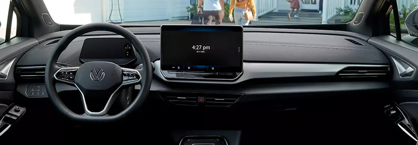 Interior view of the dashboard of a 2024 Volkswagen ID.4