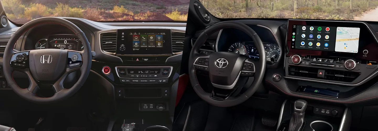 Honda Passport interior vs Toyota Highlander interior