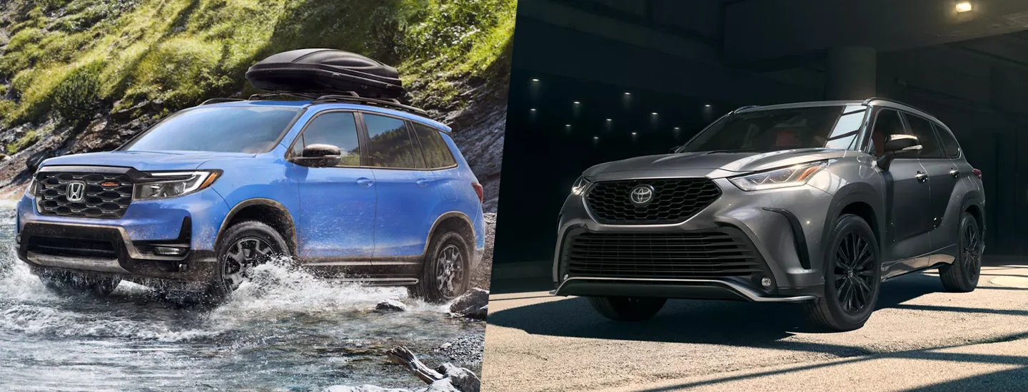 Honda Passport vs Toyota Highlander side by side