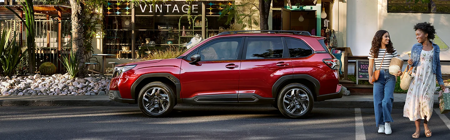red 2025 Subaru Forester Hybrid Premium
