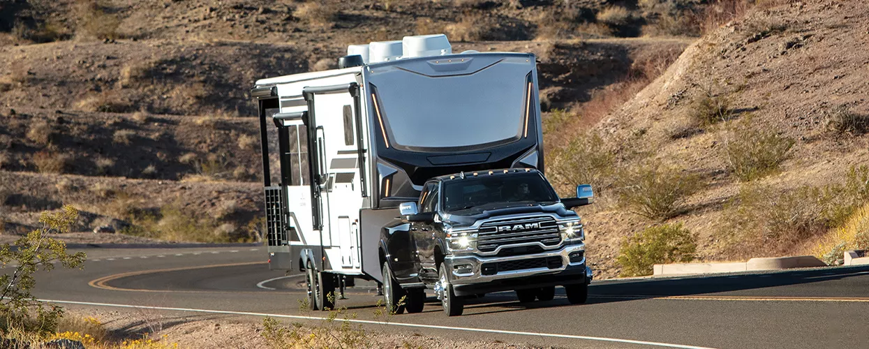 RAM Truck towing a camper