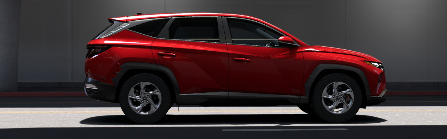 2024 Hyundai Tucson Specs red sideview