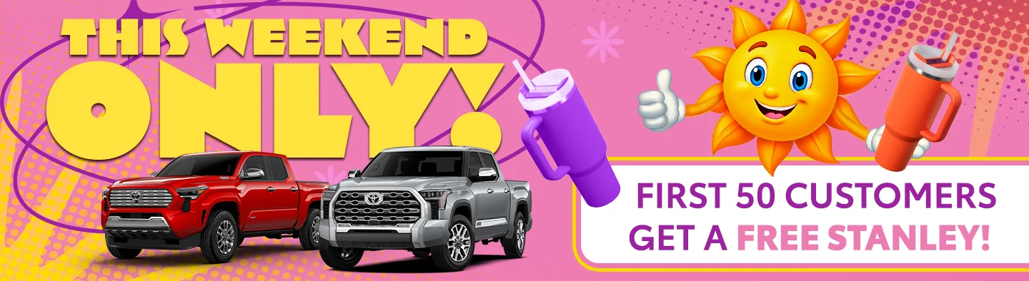 This weekend only- First 50 customers get a free stanley