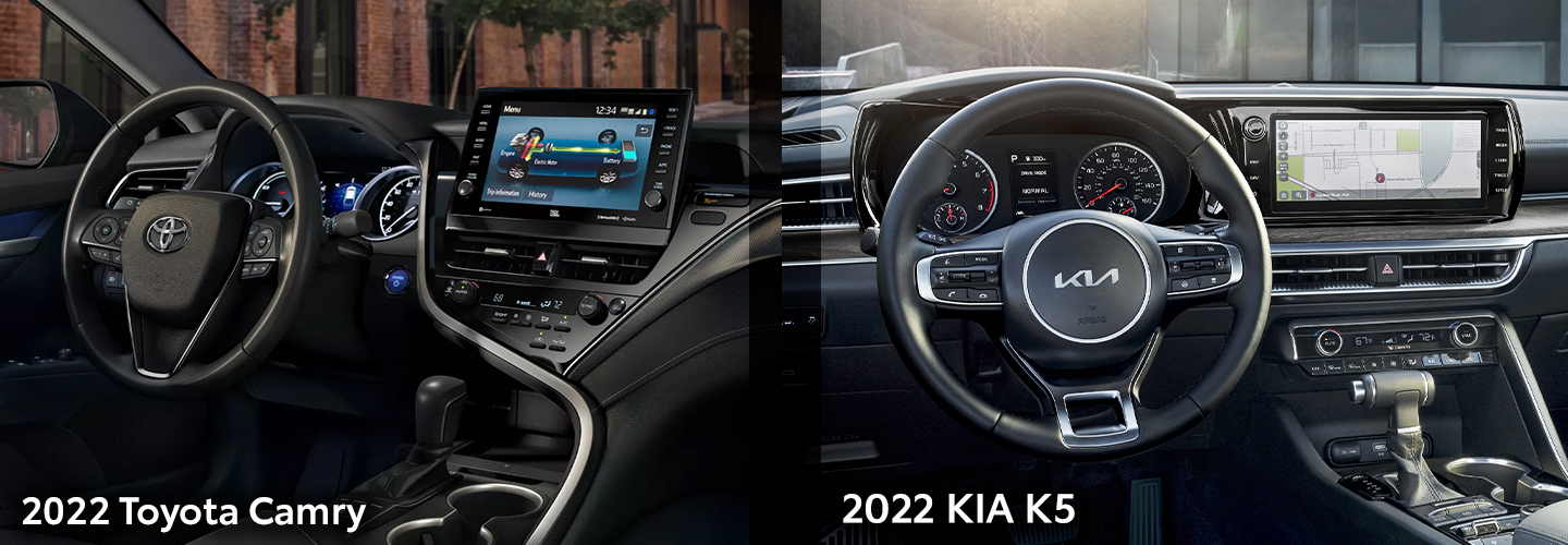 2022 Toyota Camry vs. 2022 Kia K5 interior