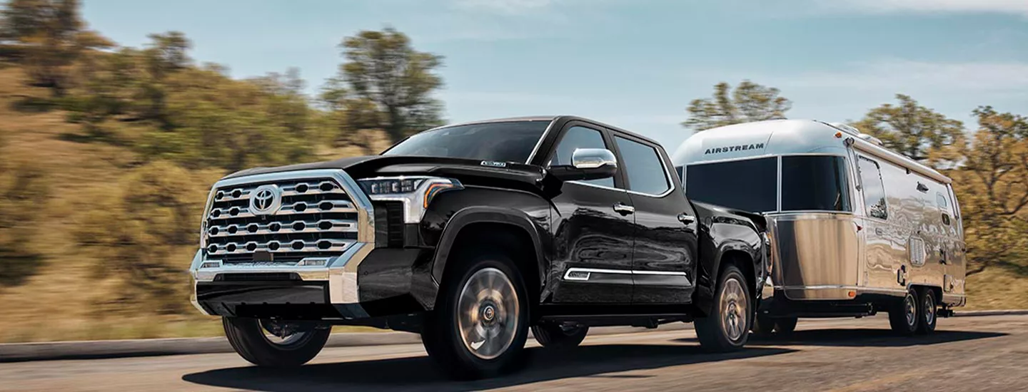 2026 Toyota Tundra hauling an Airstream trailer