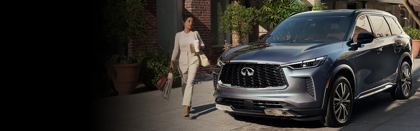 Parked 2023 INFINITI QX60 in the city
