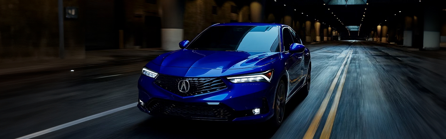 2024 Acura Integra vs 2023 Integra blue frontview