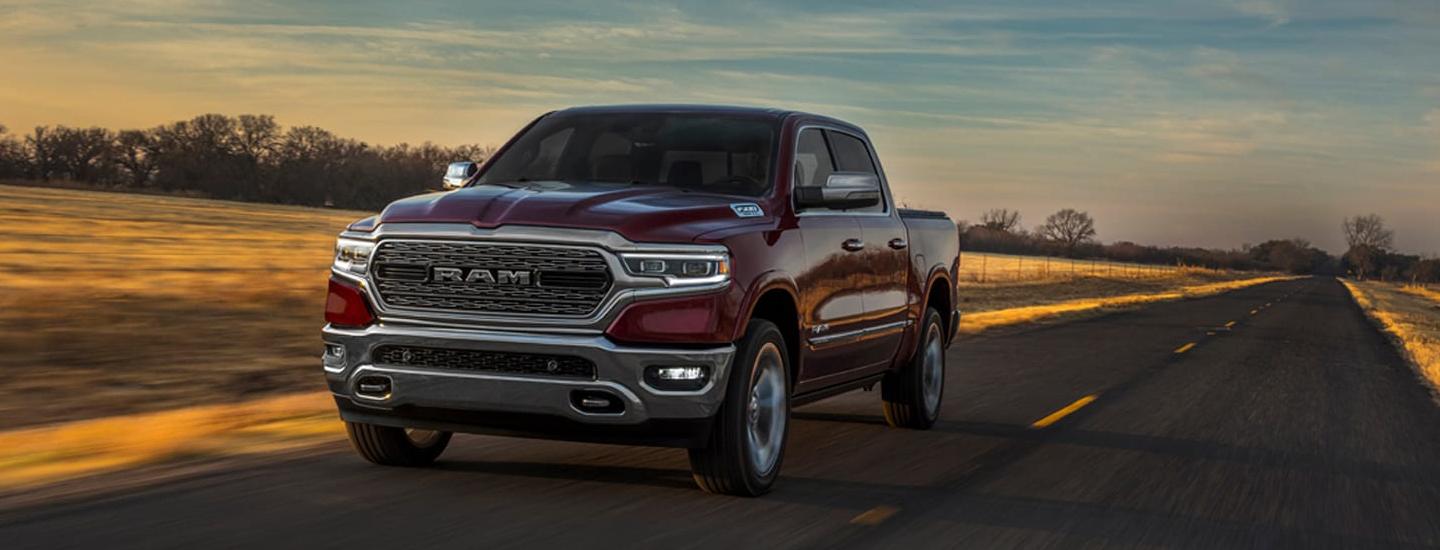 2021 RAM 1500 RAM driving on the road