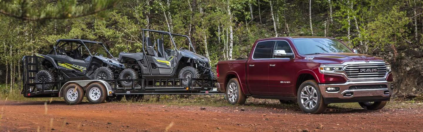 2021 RAM 1500 towing 2 4x4's
