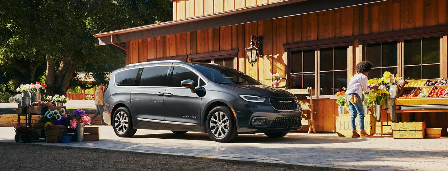 2021 Chrysler Pacifica parked downtown