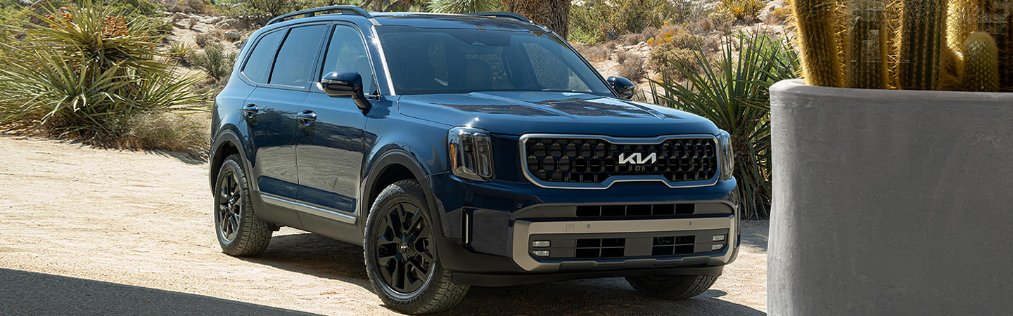 2024 Kia Telluride Specs blue color sideview