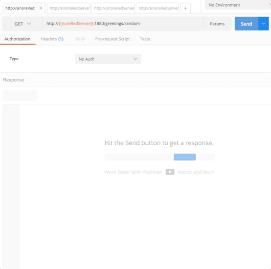 Postman calling the API
