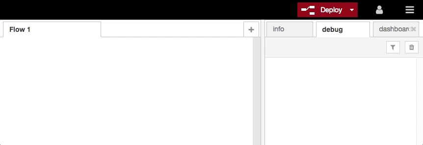 Shows a flow which outputs "Hello World"