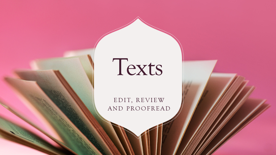 Proofread Your Texts and Books