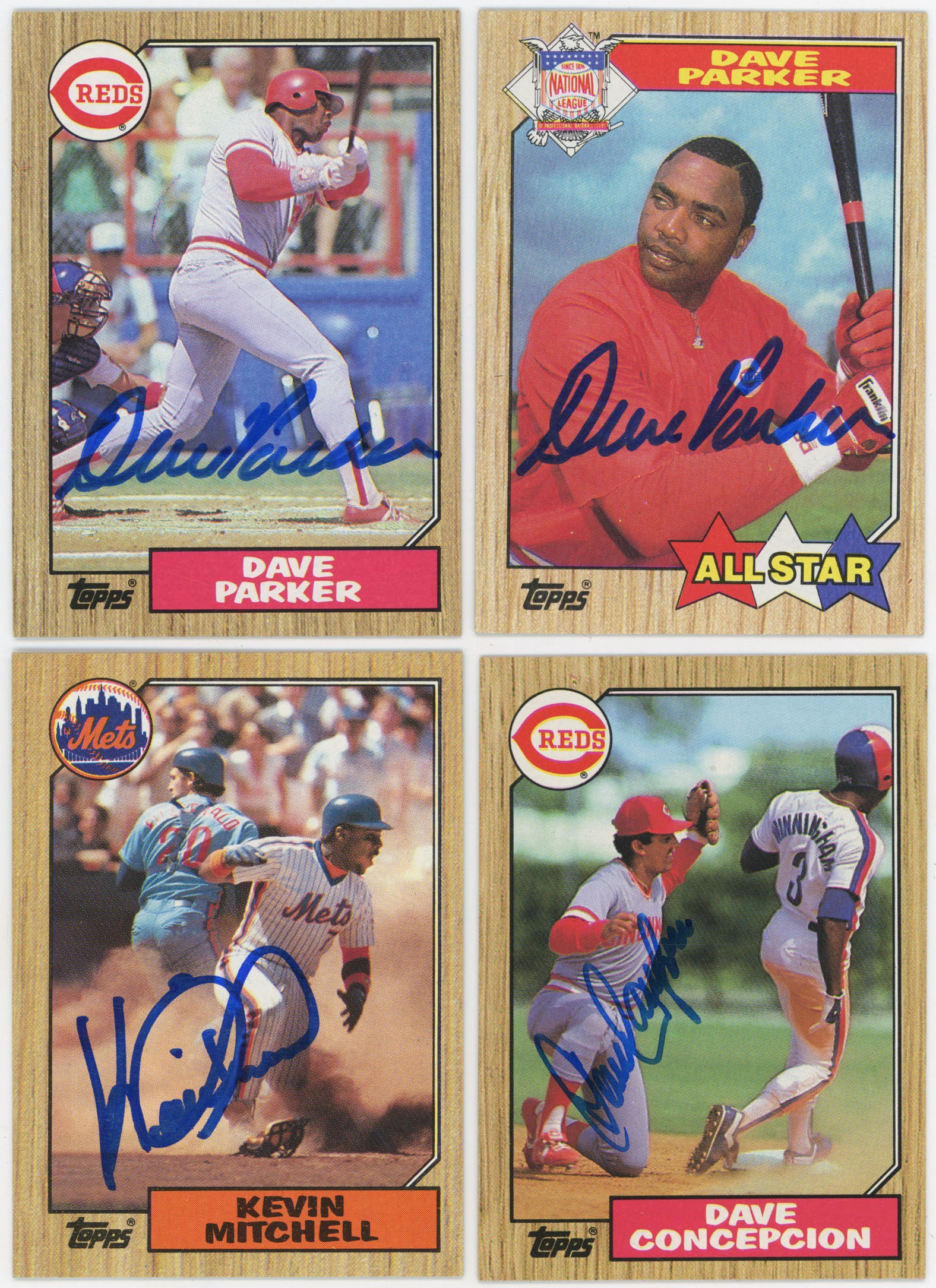 1987 Topps  Lot of 53 signed cards, mainly lesser content 9.5