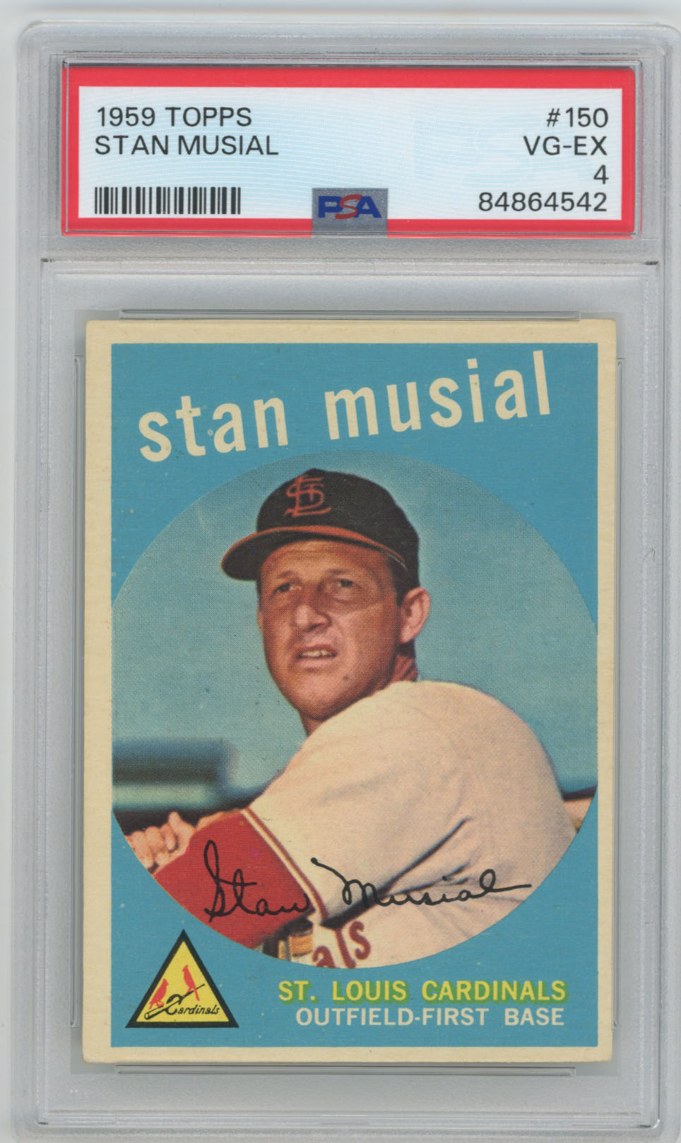 1959 Topps 150 Musial PSA 4