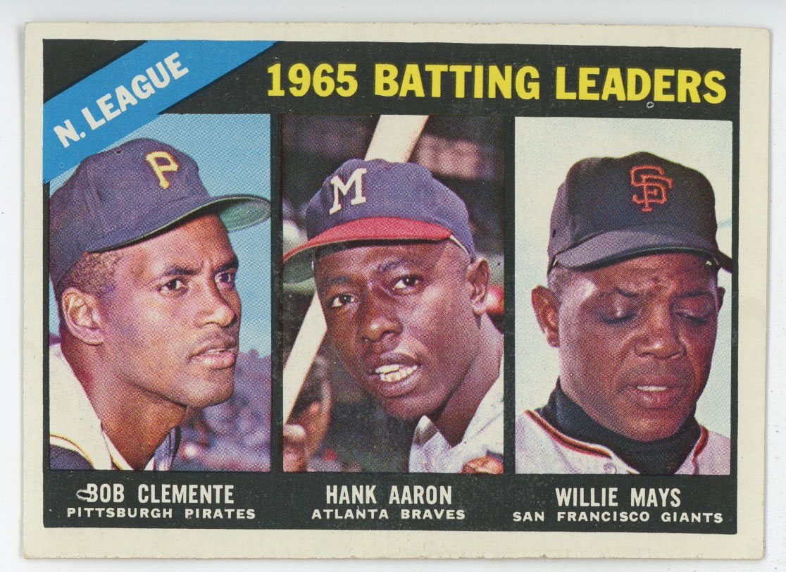1966 Topps 215 Clemente/Aaron Mays VG-Ex/Ex