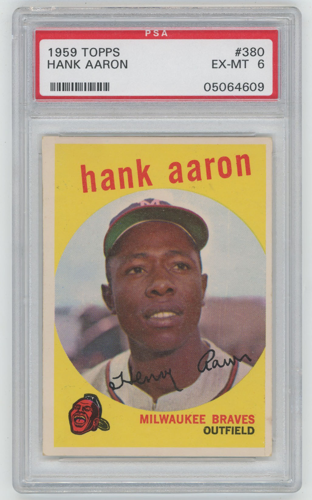 1959 Topps 380 Aaron PSA 6