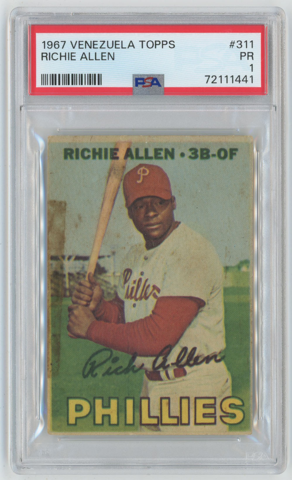 1967 Topps Venezuela 311 Richie Allen PSA 1