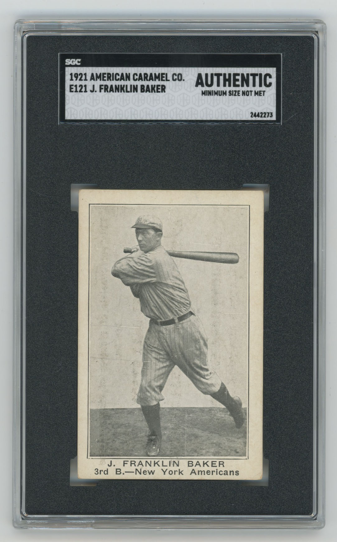 1921 E121 Series 80 4.1 Franklin Baker SGC A